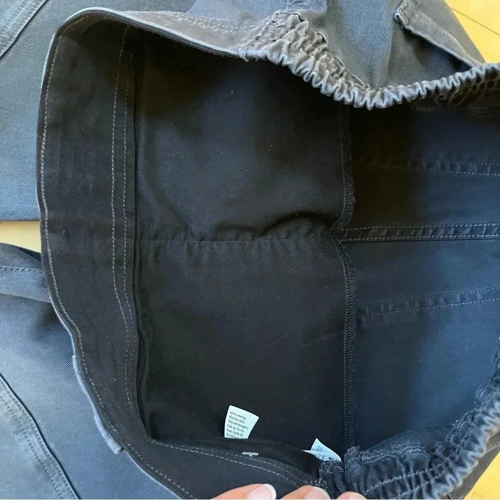 Spanx Cargo Jogger Women's Size Large Washed Black Twill Ankle Zip Pants NWT - Picture 7 of 12